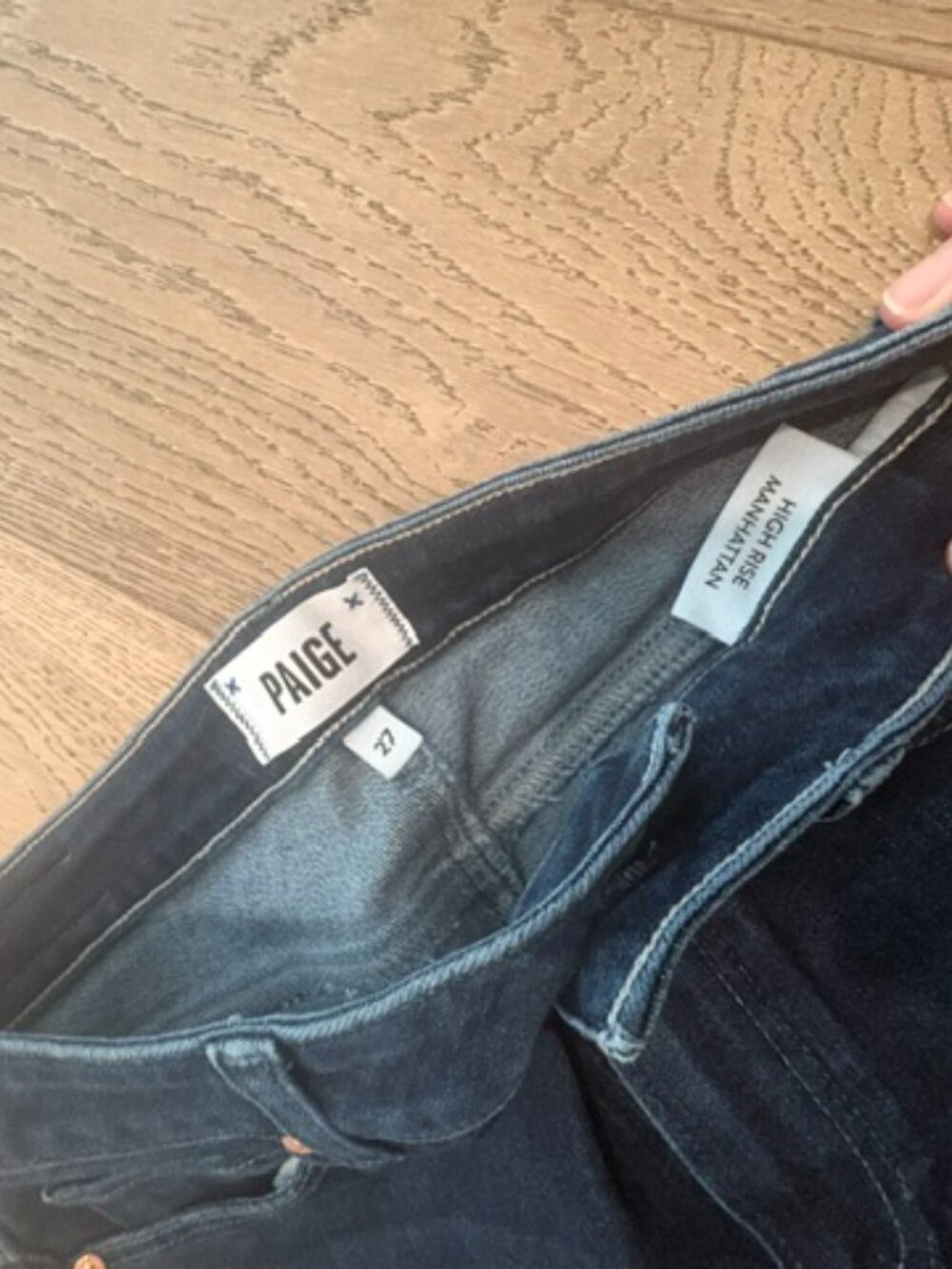 Paige - High Rise Manhattan Size 27 Dark Denim Jeans - Picture 3 of 3